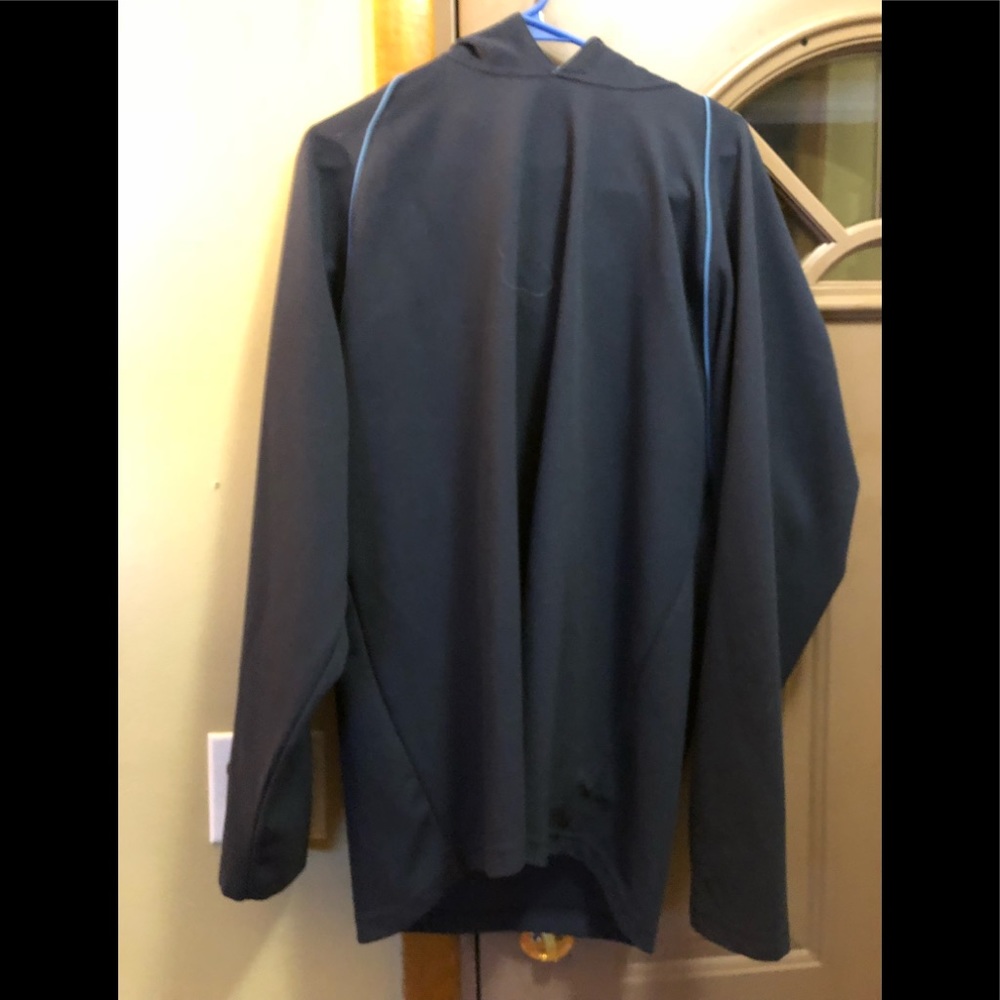 Mens Gray & Blue Hoodie